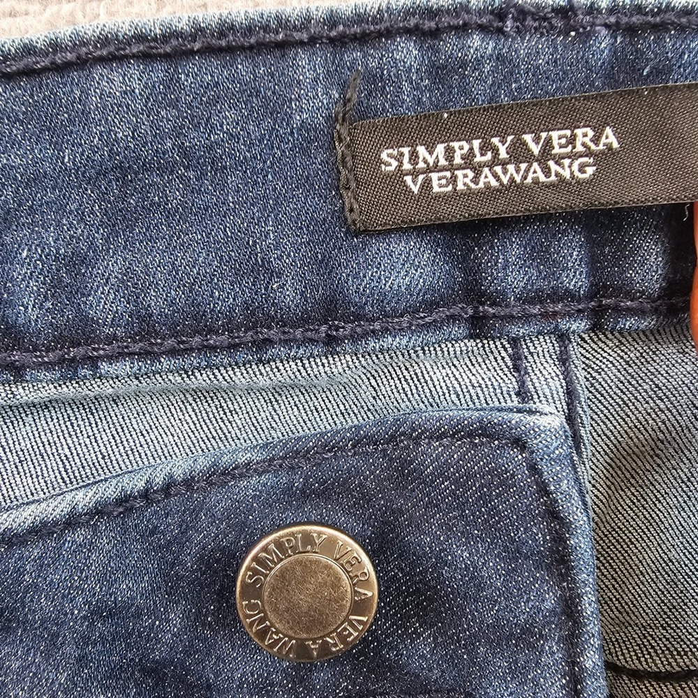Simply Vera Vera Wang Bootcut Jeans Women's 16R‎ Blue Denim Dark Wash Stretch - Picture 7 of 15
